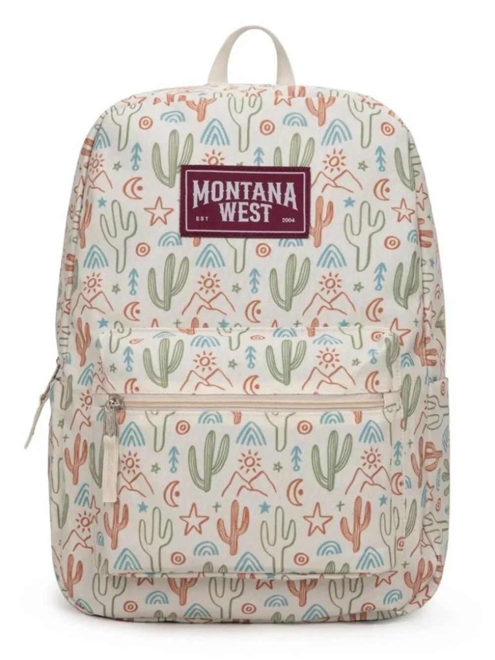 Montana West Dessert Cactus Print Backpack -2Pcs Set - Beige